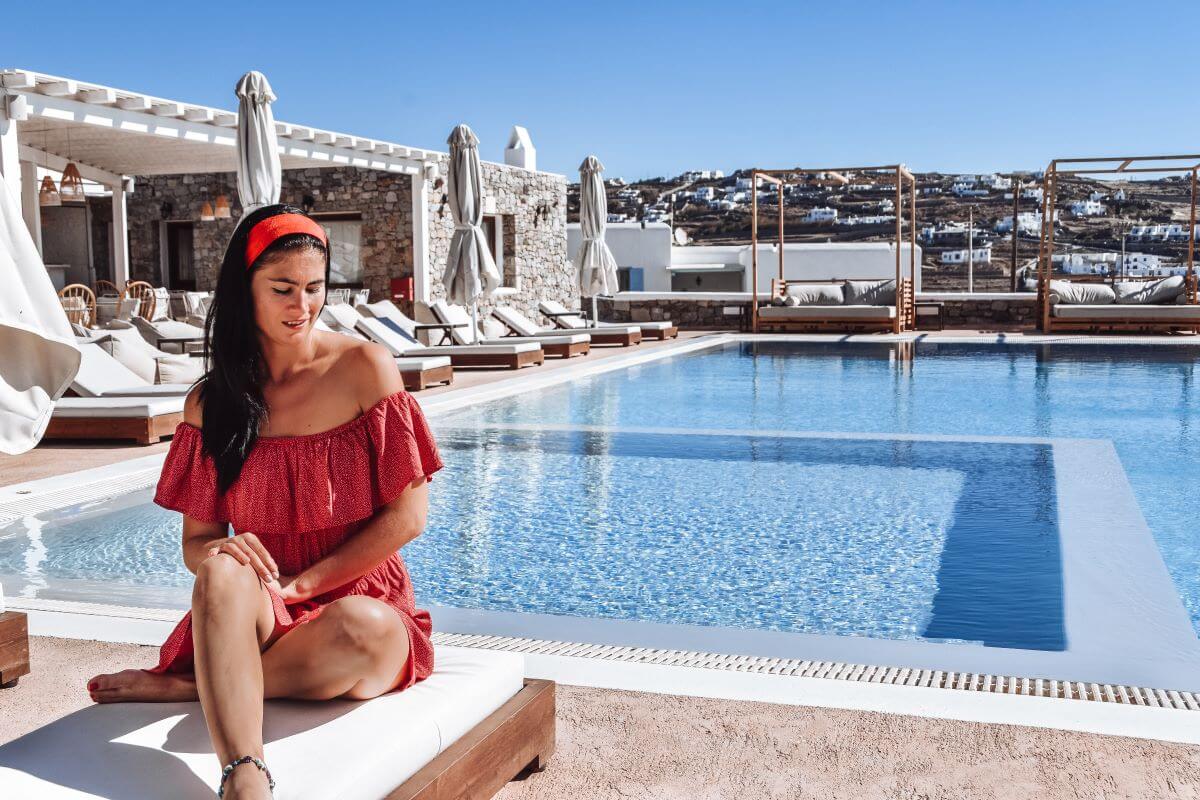 Swimming pool with saltwater