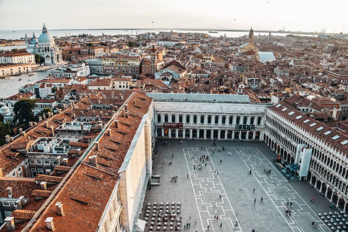 2 days in Venice itinerary: St Mark's Square needs to be on top of your 2 days in Venice itinerary because it is the only piazza in the city. Moreover, St Mark's Square is home to famous attractions such as St. Mark Basilica and the Campanile.