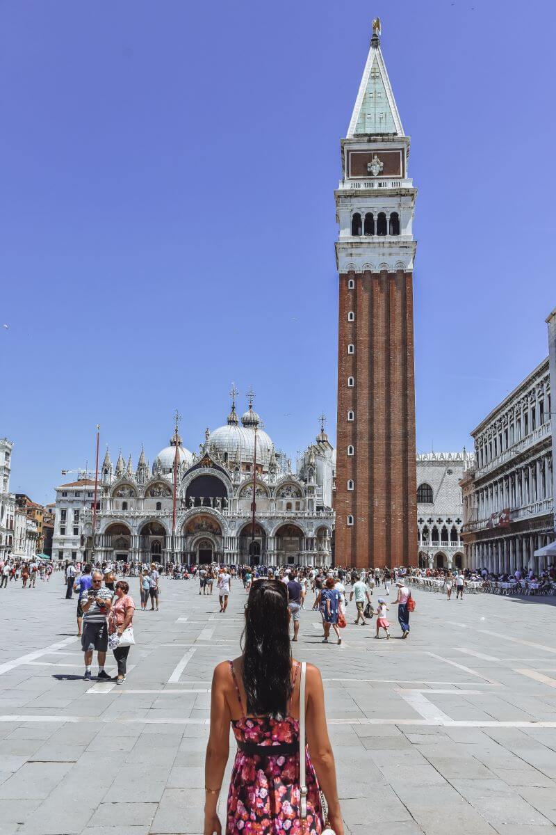 48 hours in Venice: Today St Mark's Campanile is one of the most popular attractions in the city because it offers breathtaking views from the top. Because of that you need to visit St Mark's Campanile when you spend 48 hours in Venice.