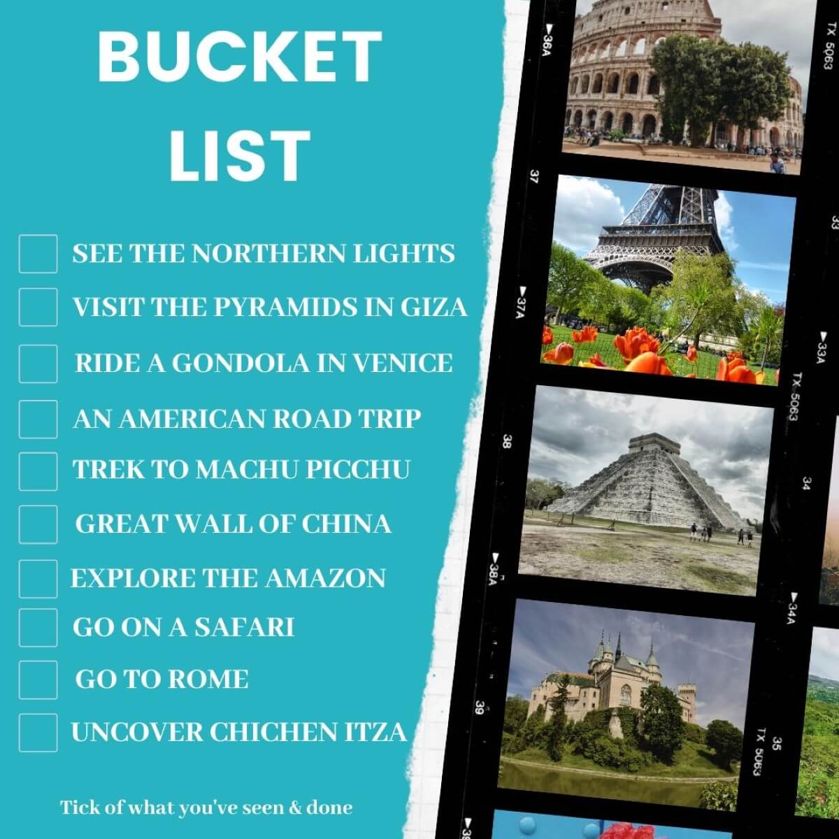 wanderlust - create a travel bucket list