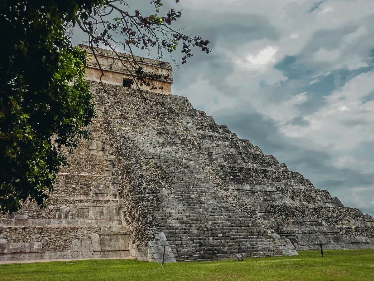 Chichen Itza Mexico - El Castilo restoration works in the 20th century