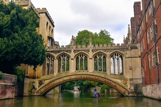 fun things to do in Cambridge: Seeing more than 200 years old Bridge of Sighs is one of the fun things to do in Cambridge. It's because this covered bridge across the River Cam is one of the main tourist attractions for tourists punting along the river.
