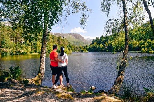 things to do in Scotland: Visiting Glencoe Lochan is one of the best things to do in Scotland because this unique lake looks like a miniature Lake Louise in British Columbia. In the 19th century, Lord Strathcona planted North American trees here. His Canadian wife was homesick, and he wanted to remind her of her homeland. Glencoe Lochan has 3 trails with beautiful views of the lake.