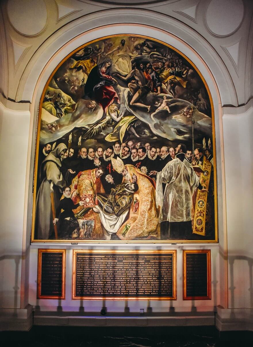 things to do in Toledo Spain - visit Iglesia de Santo Tome and find El Greco’s most famous painting