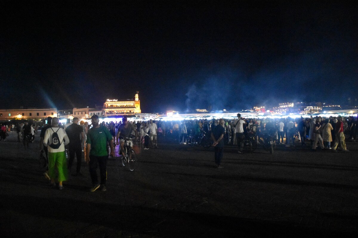 things to do in Marrakesh - experience Jemaa el-Fnaa in the evening