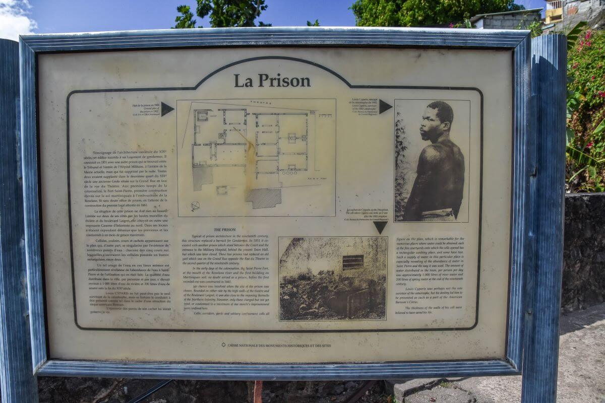 Saint Pierre after eruption - prison sell