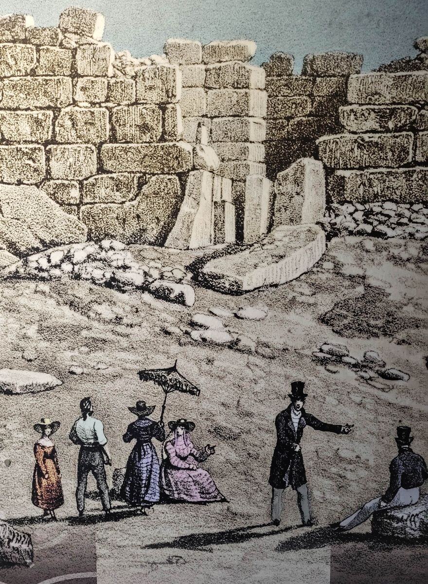 Ggantija temples - earliest recorded visit painting