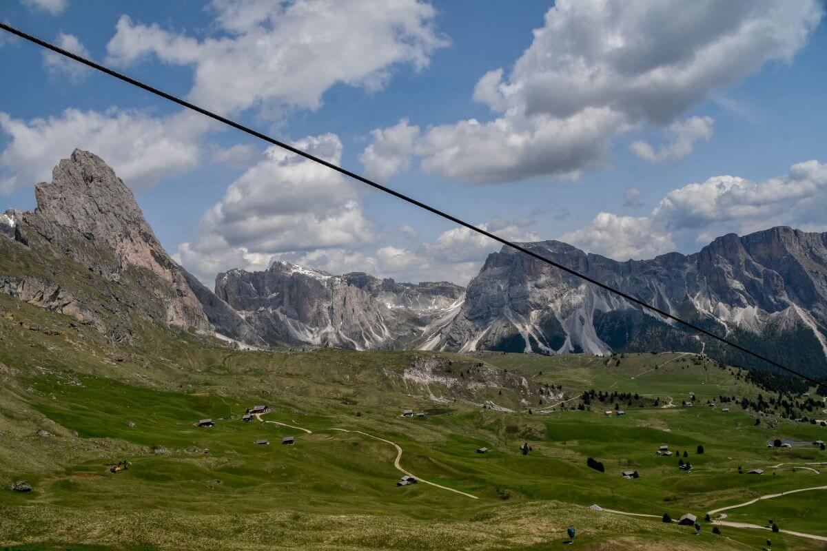 Puez Odle Nature park views from Fermeda Chairlift
