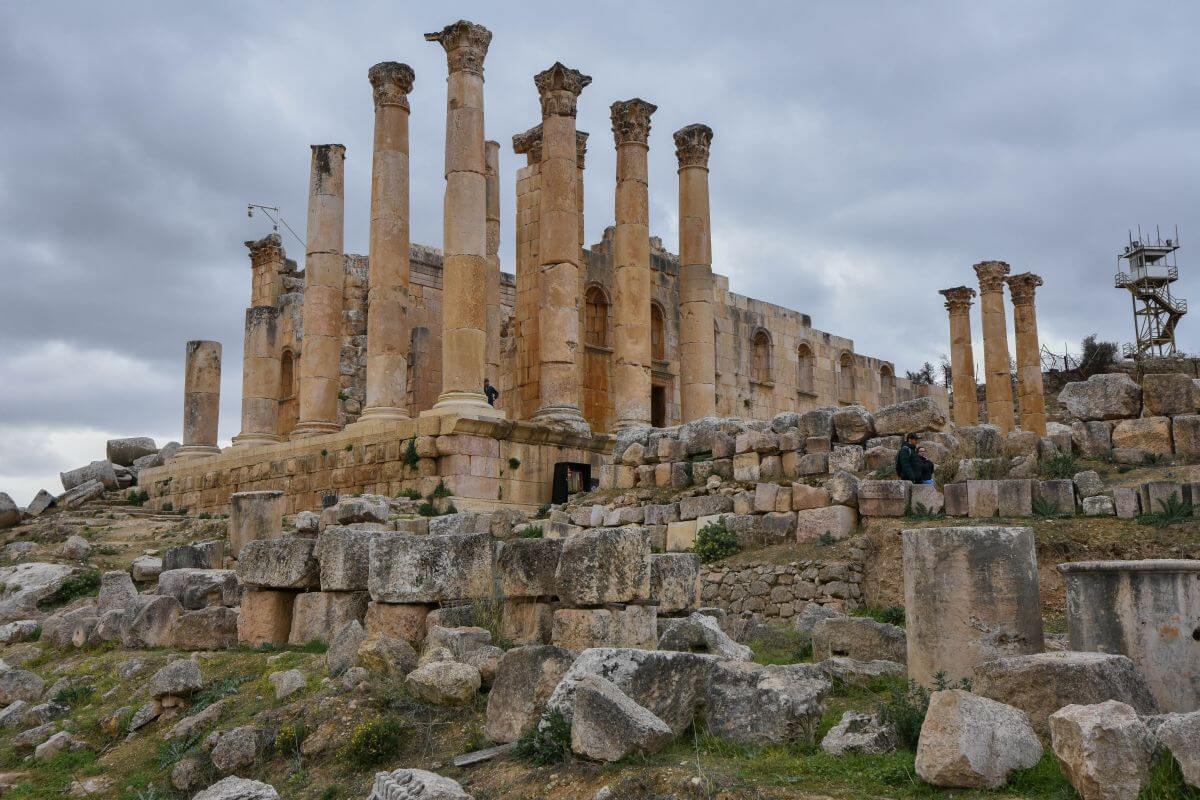Jerash Ruins - Great Temple of Zeus