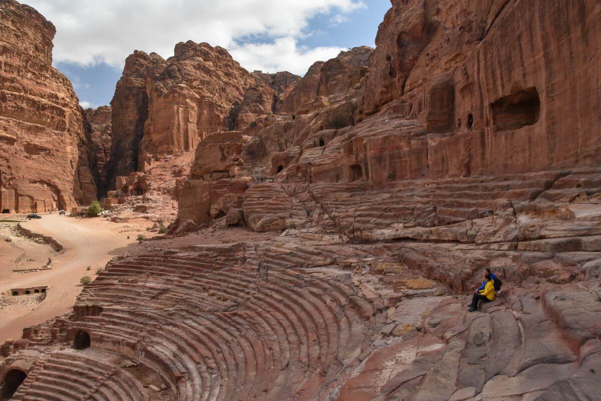 Petra Jordan facts - Petra theatre carved into stone