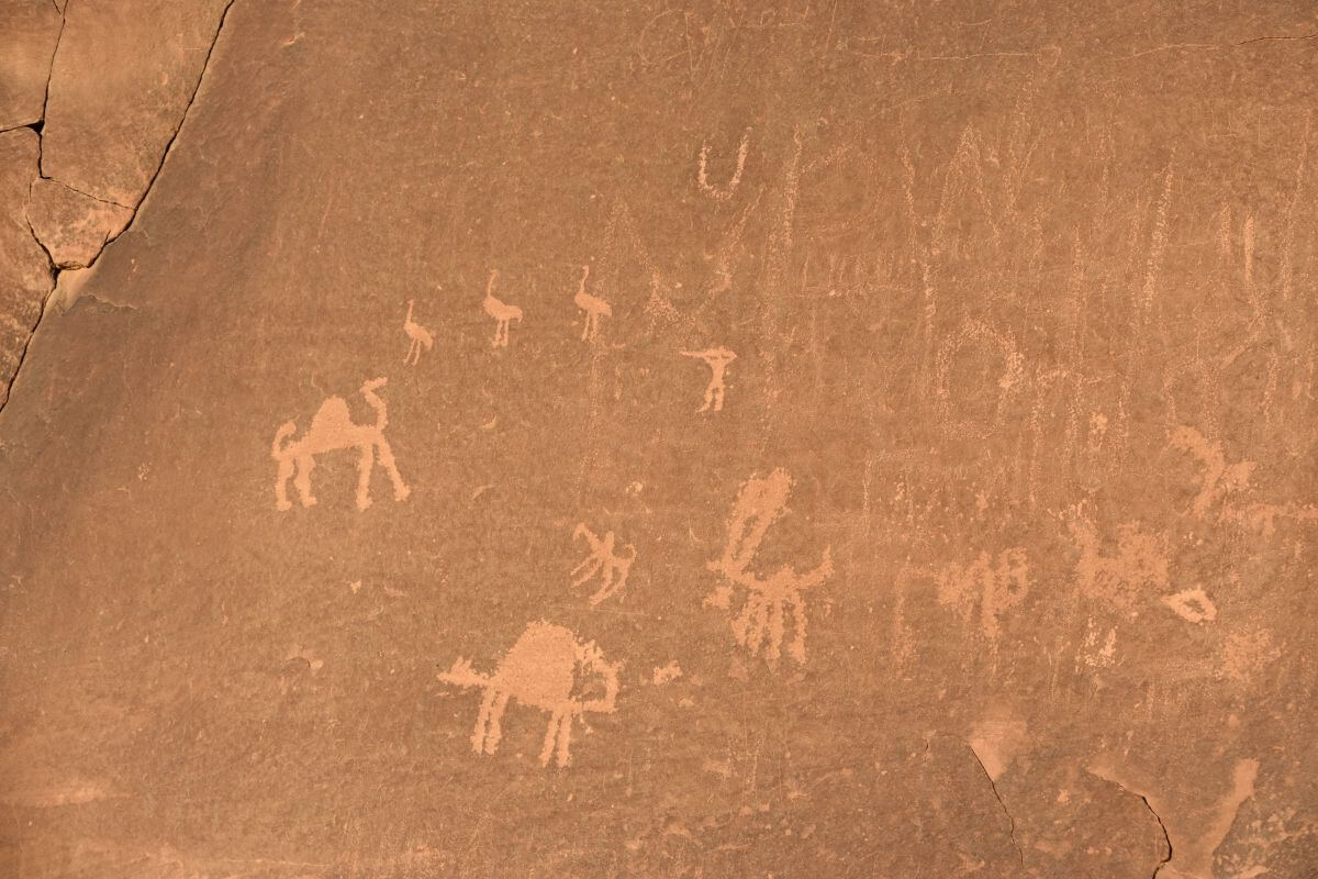 Wadi Rum Jordan - petroglyphs