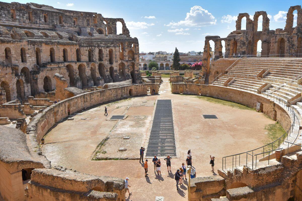 El Jem Tunisia - arena floor