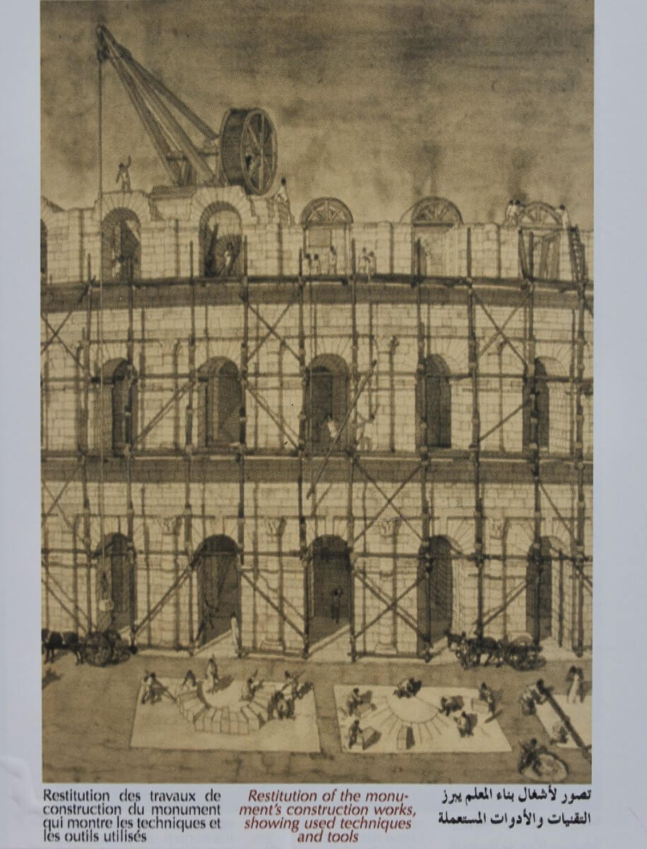 El Jem amphitheatre - construction