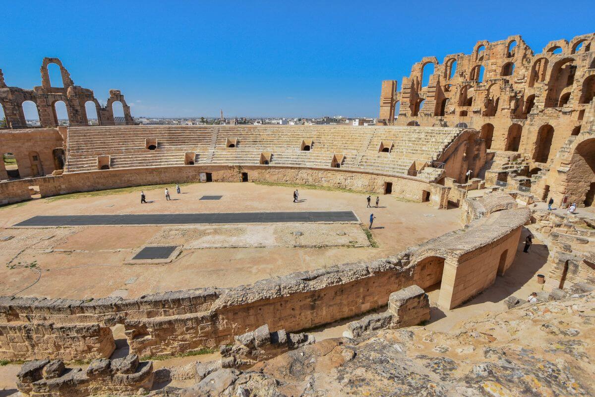 El Jem amphitheatre - seating area tiers