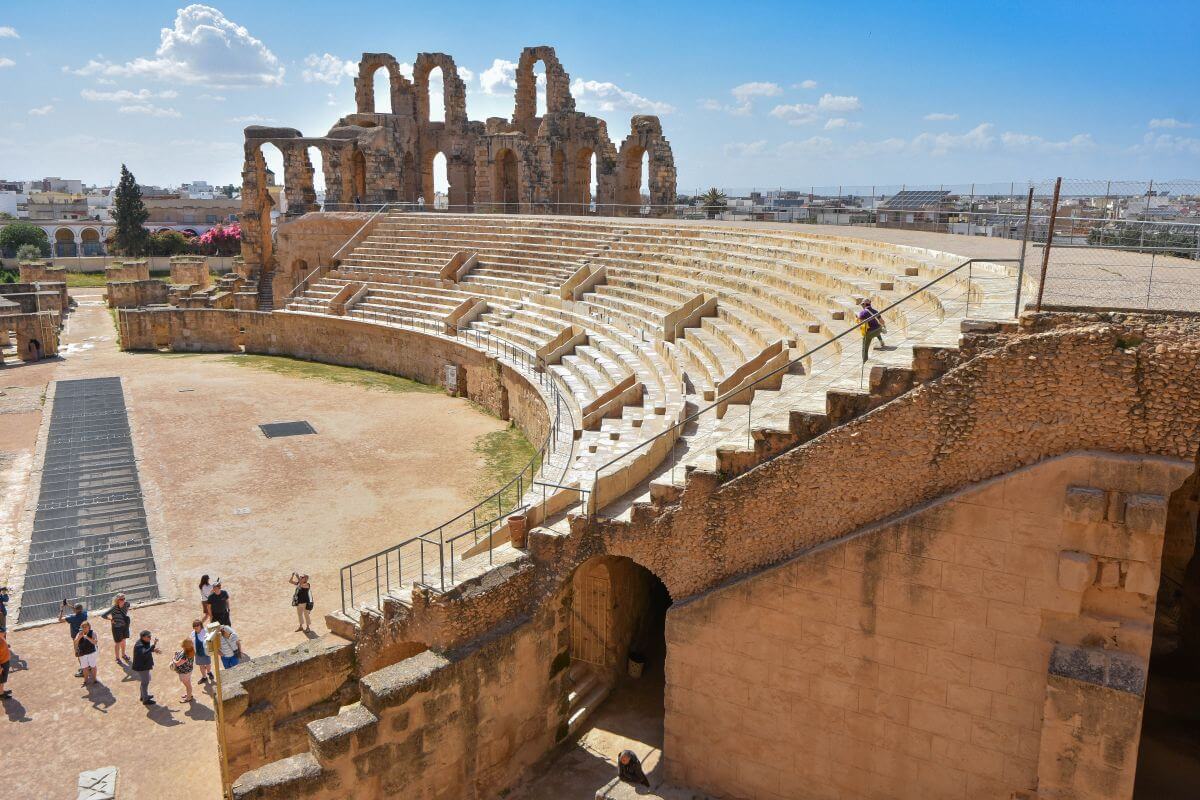 El Jem amphitheatre - seating area