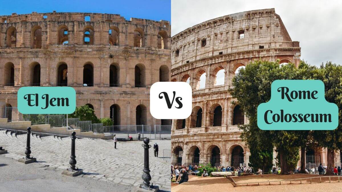 El Jem vs Colosseum in Rome - size