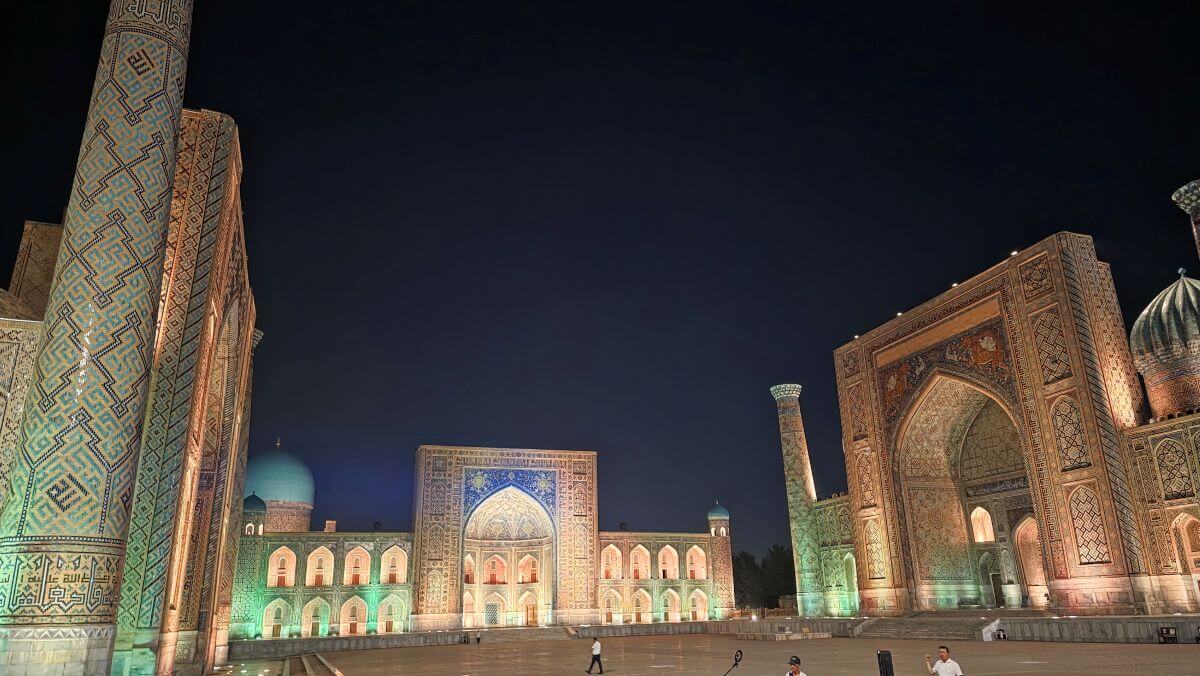 Registan Square - see illuminated monuments in the evening