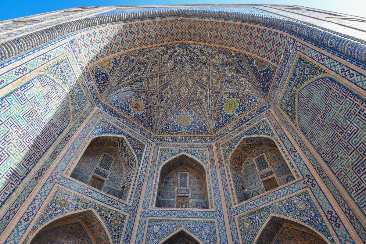 Registan Square - Tilla-Kori madrasa tile details