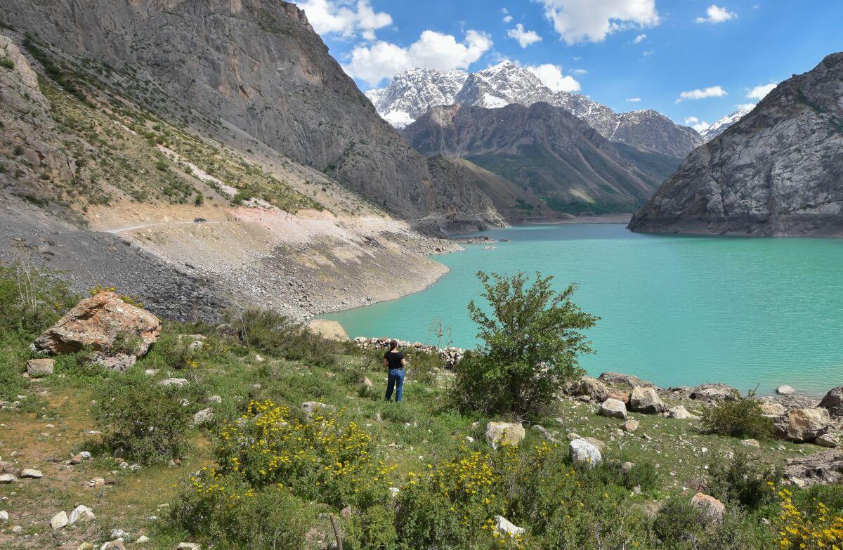Martina from Travel Done Clever near Lake number 6, Seven Lakes in Tajikistan
