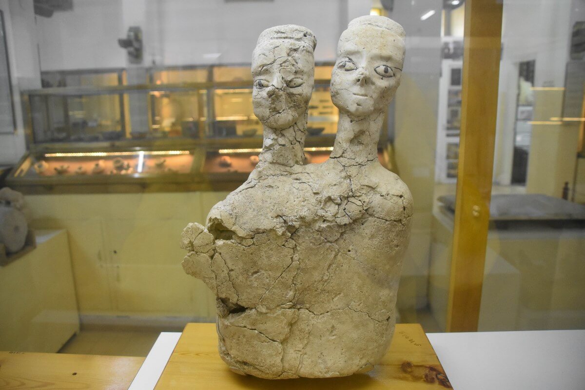 Ain Ghazal statues - a rare two-headed bust
