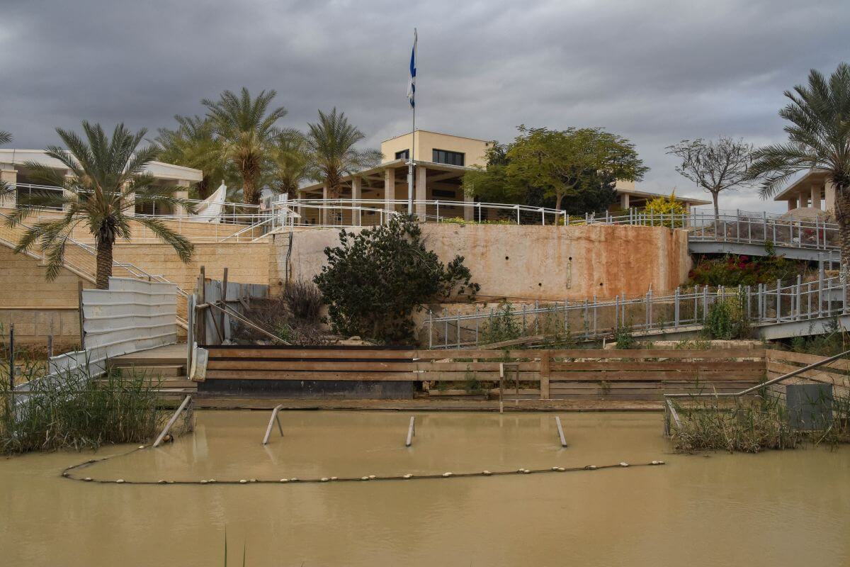 baptism site Qasr el Yahud on the Israeli and West Bank side