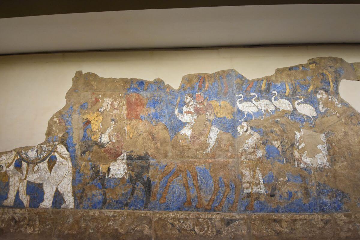 things to do in Samarkand - Afrasiab murals