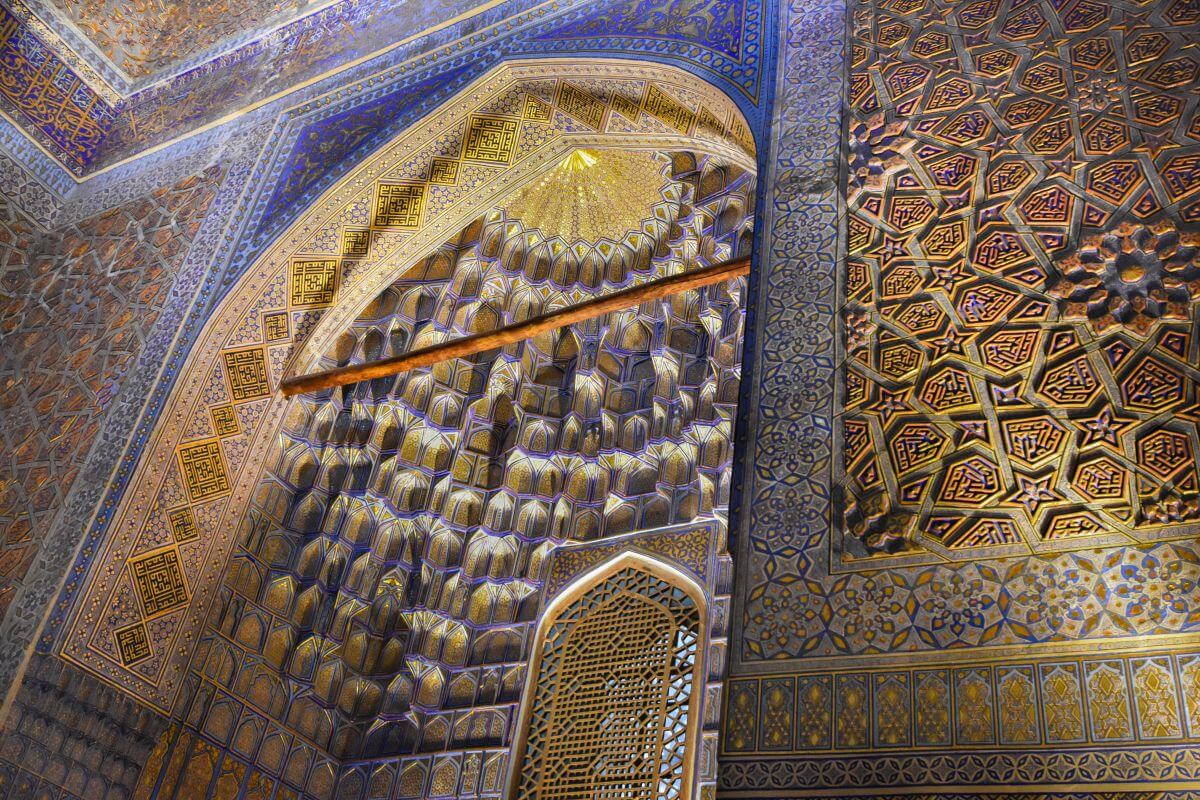 Samarkand Uzbekistan - Amir Temur Mausoleum, Golden Chamber detail
