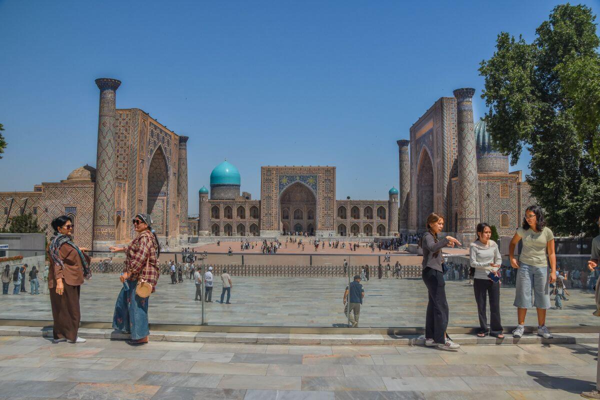Samarkand Uzbekistan - Registan Square viewing platform