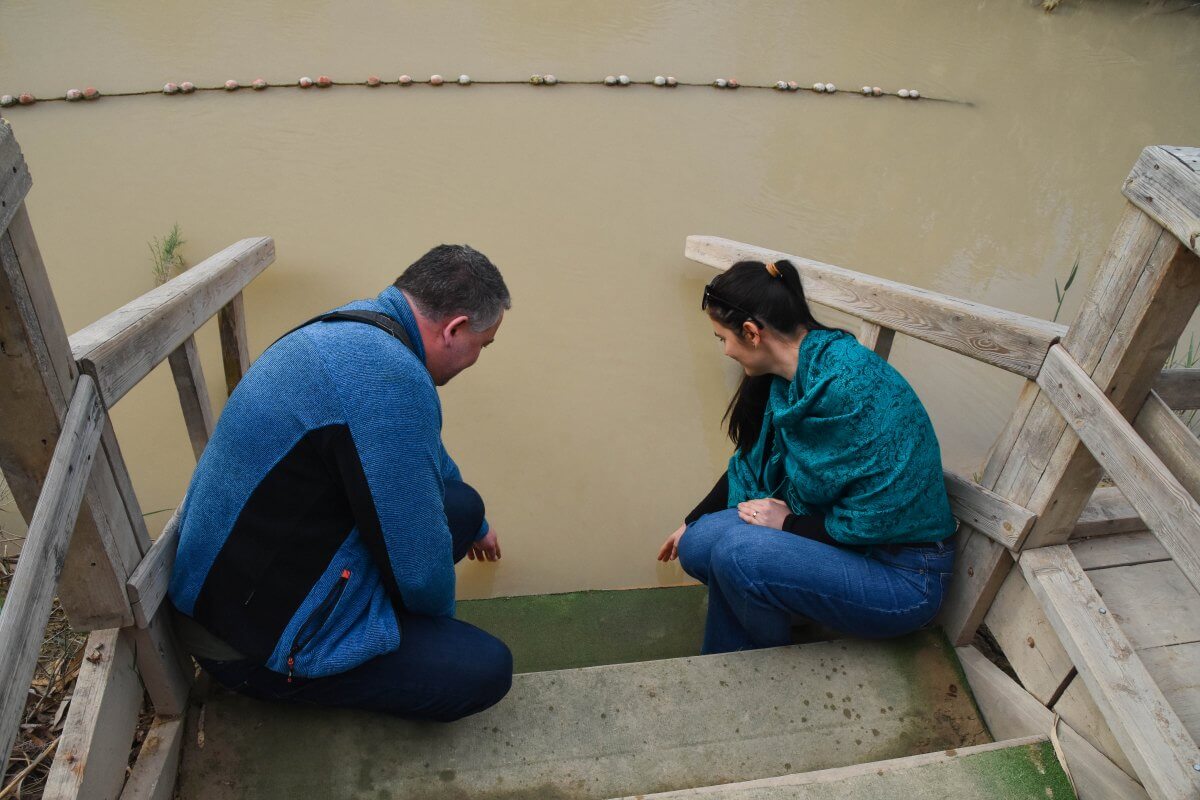 Travel Done Clever - Martina and Andrej at Baptism Site in Jordan