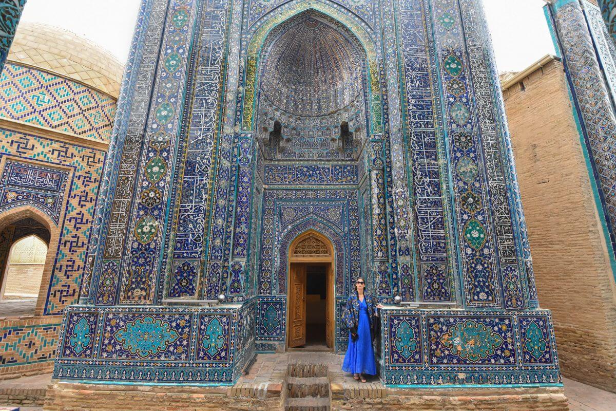 Travel Done Clever - Martina exploring Shah-i-Zinda necropolis