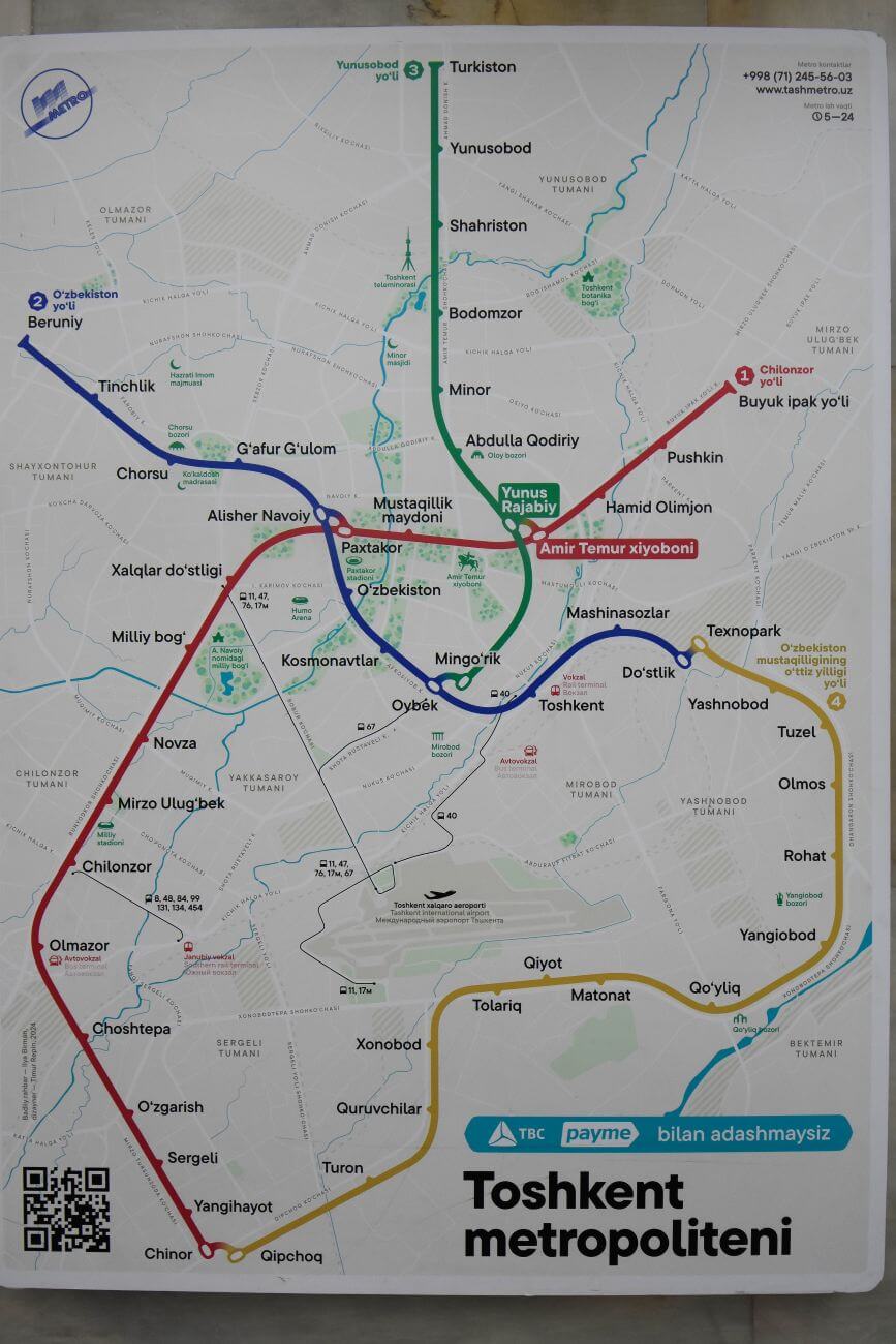 tashkent metro map