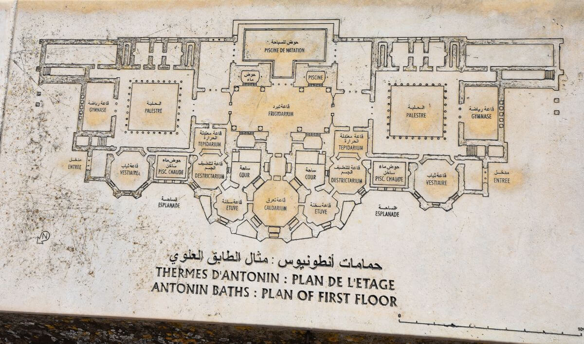 Baths of Antoninus - first floor plan