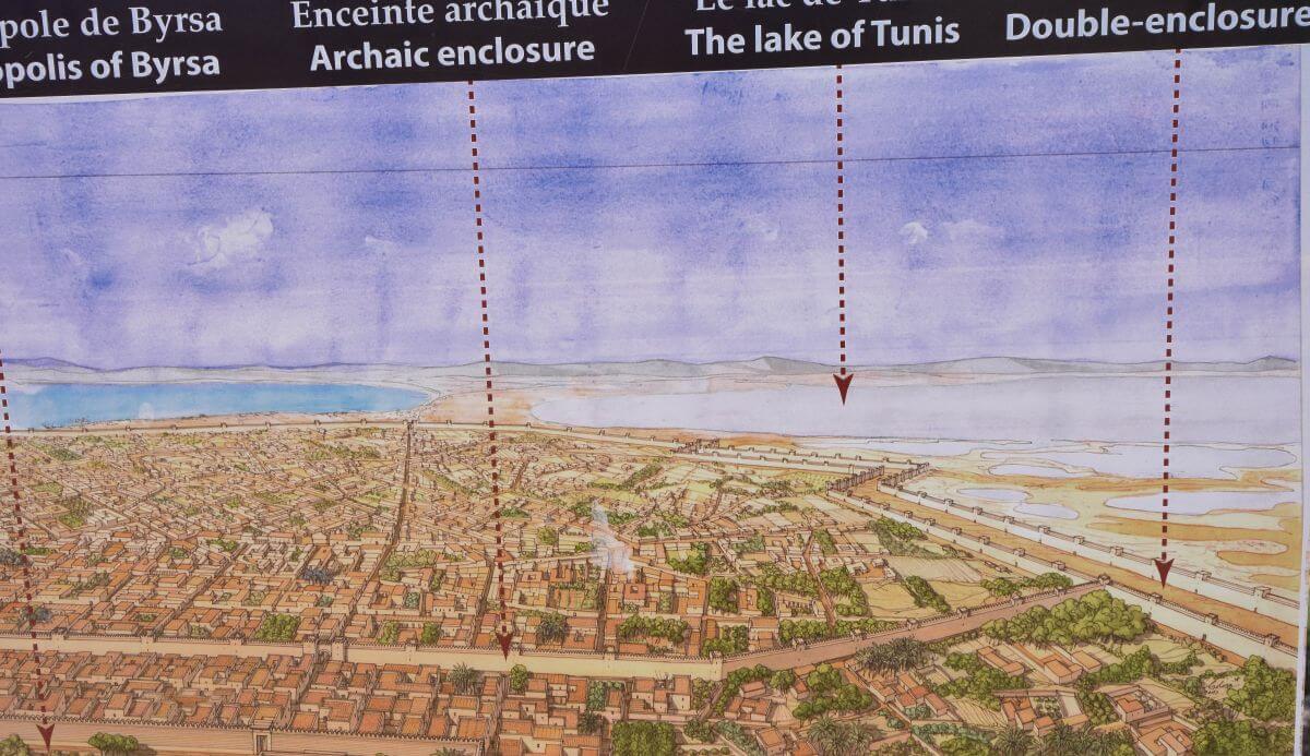 Roman city after being rebuilt on top of the older Punic ruins