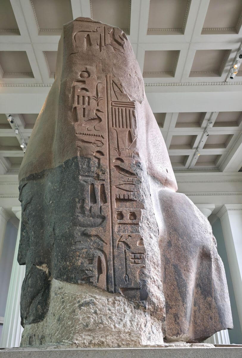 Bust of Ramesses II the Great - hieroglyphs