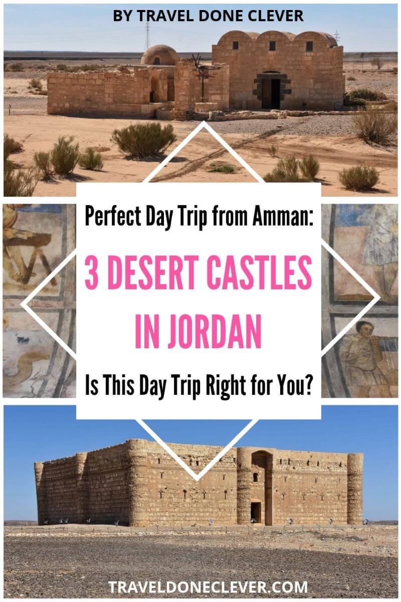 Desert Castles Jordan: worth the detour from Amman or easy to skip? Let’s be honest. Three historic sites east of the capital can offer architecture, early Islamic history, and iconic artwork you won’t experience in quite the same way at Jordan’s better-known attractions. Qasr Al-Kharanah, UNESCO-listed Qusayr Amra, and Azraq Castle each have their own appeal, but the best choice depends on your interest, schedule, and appetite for a road trip. This Desert Castles Jordan guide tells you what to expect and what makes each stop unique, helping you choose instead of following a checklist. Save this Desert Castles Jordan pin before finalising your plans, and read when in Amman. #DesertCastlesJordan #Jordan