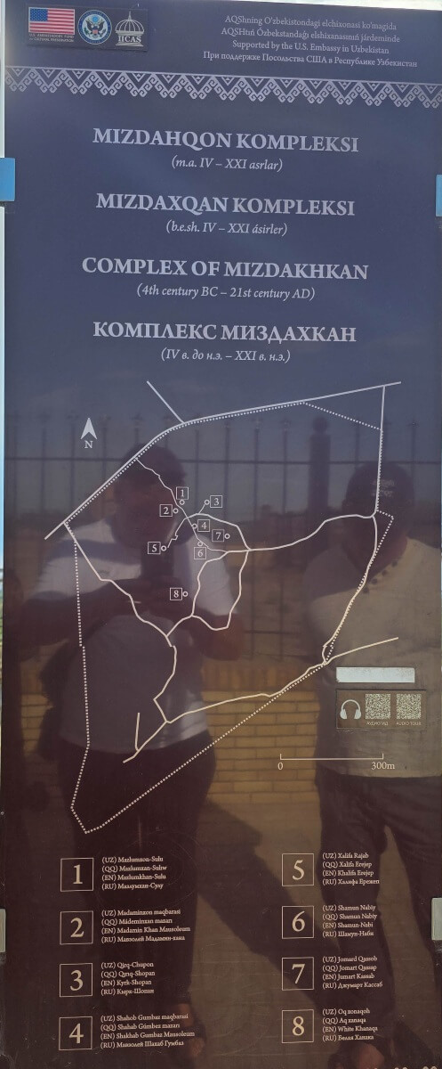 Mizdakhan necropolis - map