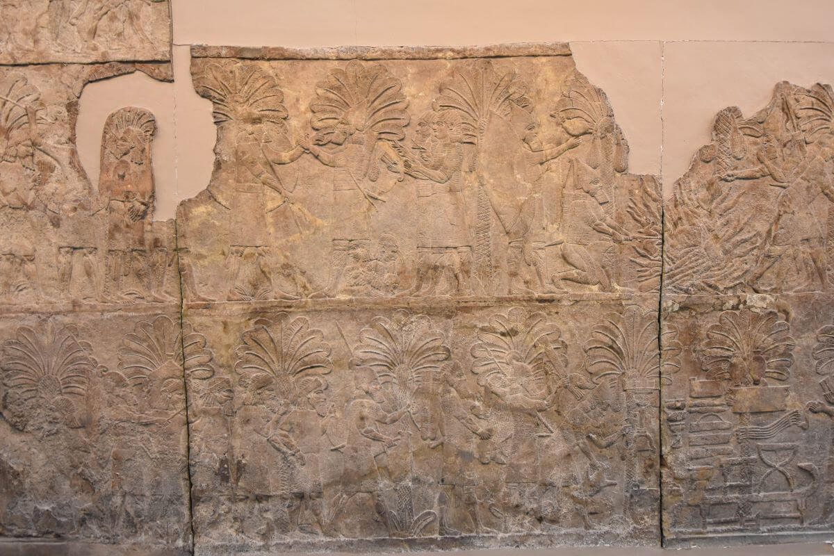 wall panel relief from the palace at Nineveh, Assyria